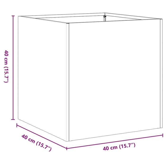 VidaXL Jardinière 40x40x40 cm acier galvanisé, pot de fleurs, support de plantes, lit surélevé, support de jardinière 860666