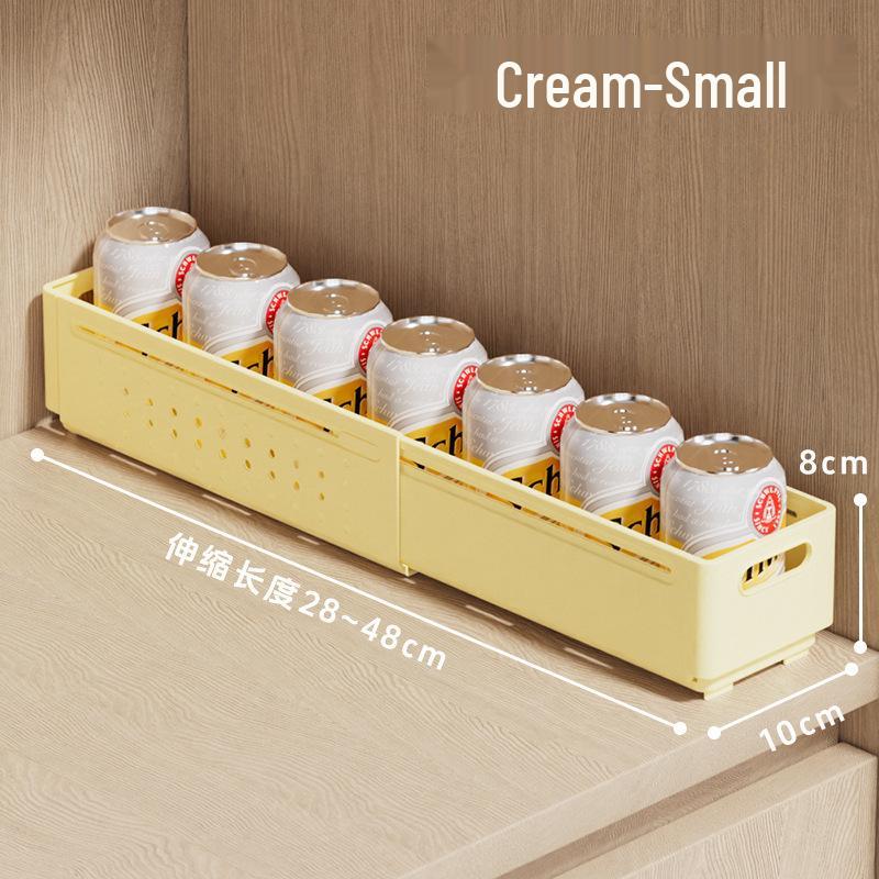 Retractable Right-Angle Kitchen Drawer Organizer for Utensils and Snacks