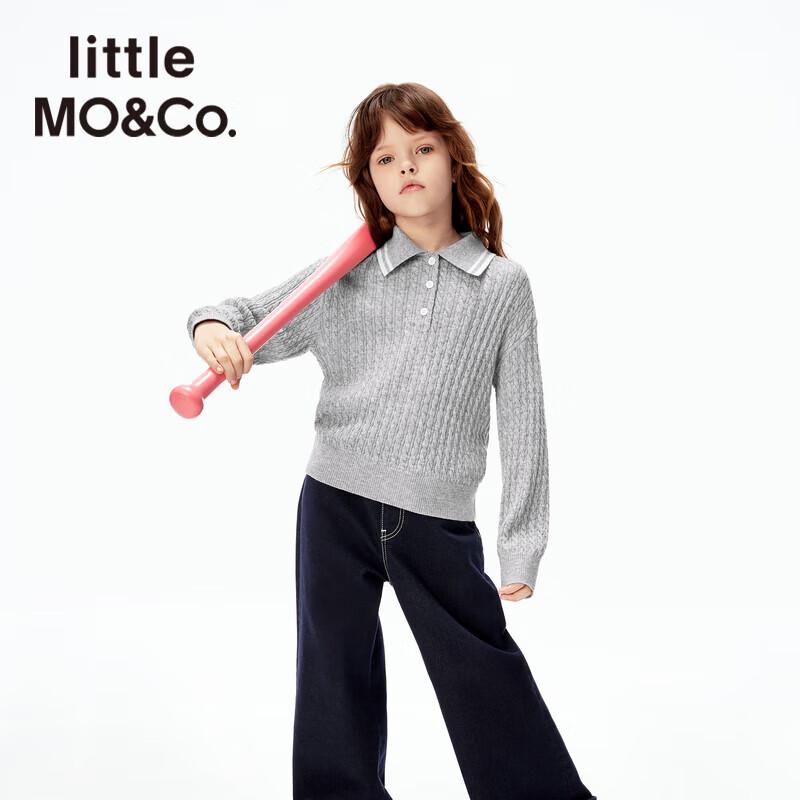 little MO&Co. Unisex Kids Collegiate Polo Collar Sweater 110
