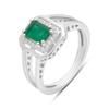 Silver Ring with Natural Agate 1.209ct, Cubic Zirconias, Item Weight 4.73 G (2197270)