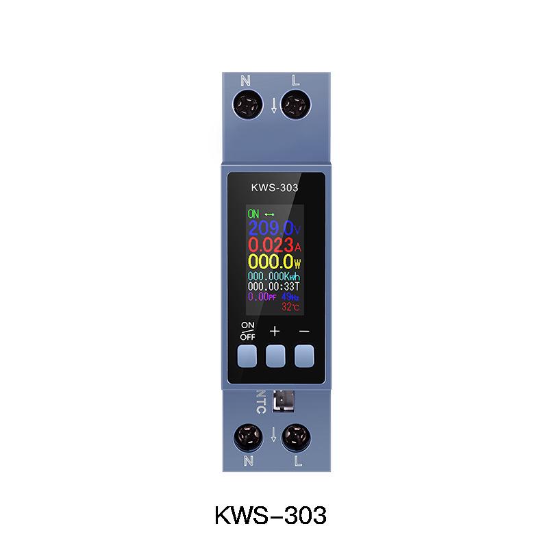 

Keweisi Digital DIN Rail Voltage & Current Meter, 100-290V/40A, with Over-Temperature & Over-Current Protection.