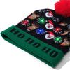 Christmas adult jacquard knitted hat children's LED lights colorful glowing Christmas hat holiday hat
