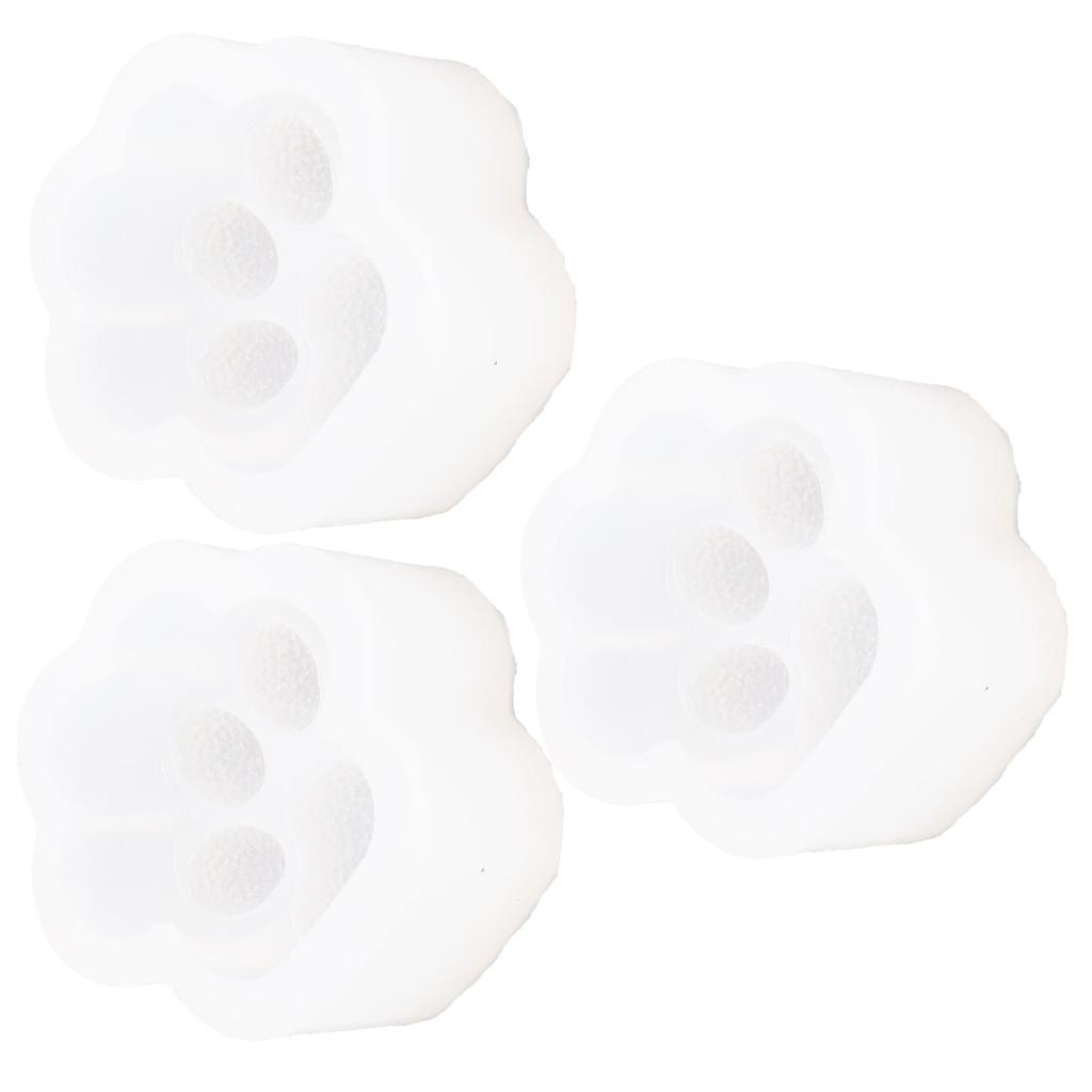 3 Stück Katzenpfote Silikonform Hochelastisches Silikon Katzenpfote Weit verbreitete Silikon Backform für Halskette Schlüsselanhänger DIY
