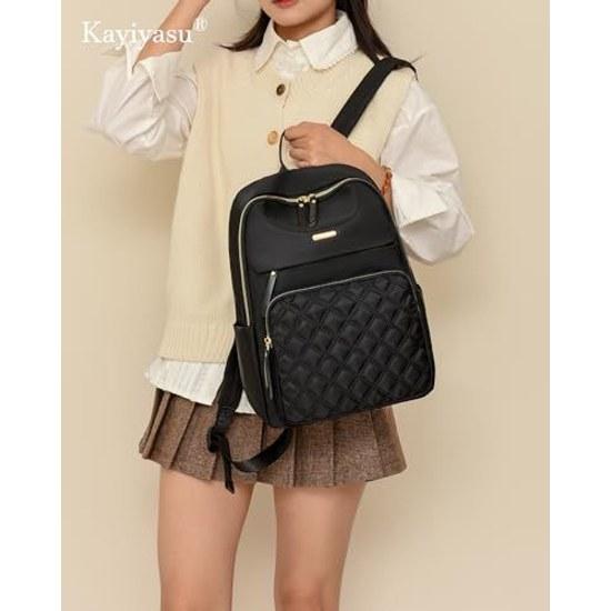 Kayiyasu 3-Wege-Rucksack Damen beliebt Multi-Aufbewahrung stilvoll lässig Pendeln leicht Reise Stadt-Rucksack.