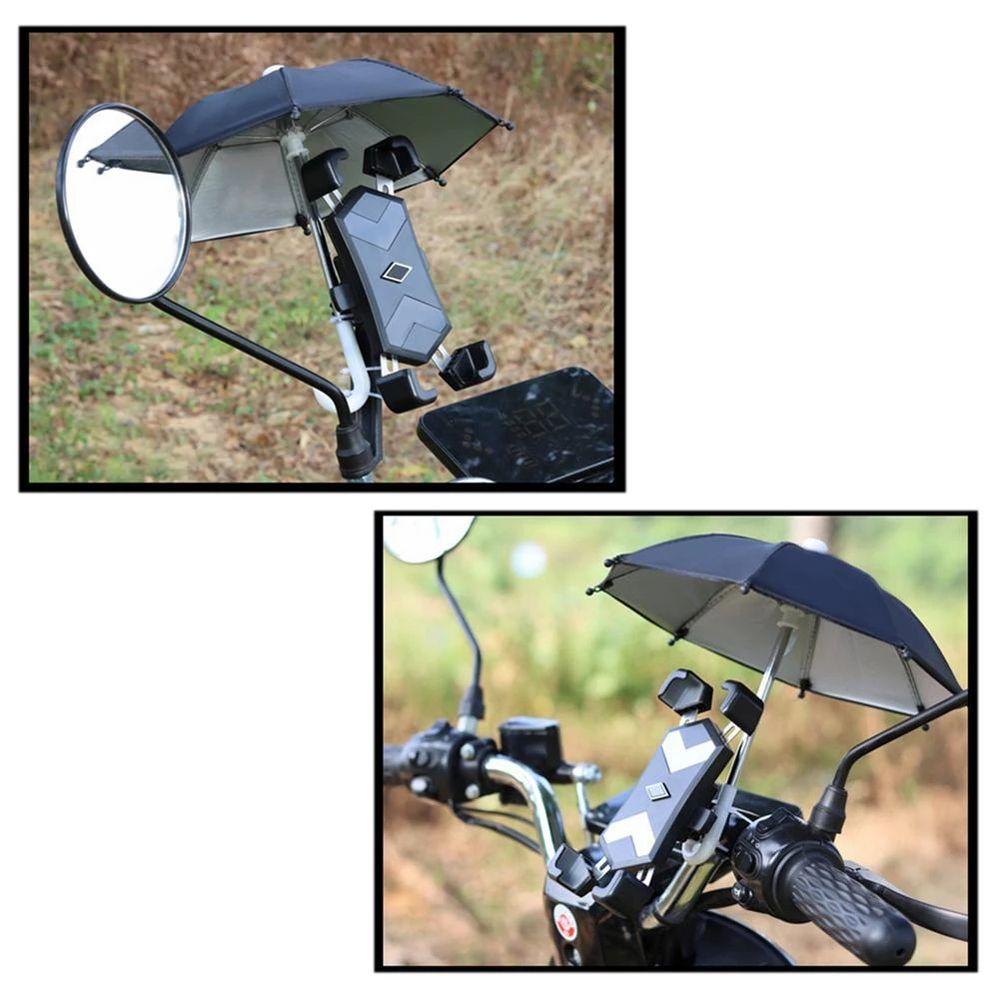 Novelty Waterproof Motorcycle Phone Holder Mini Umbrella Bicycle Phone Holder Sunshade Umbrella