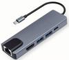 8-in-1 Type-C Multi-Port Hub with Ethernet & USB 3.0 Expansion Dock