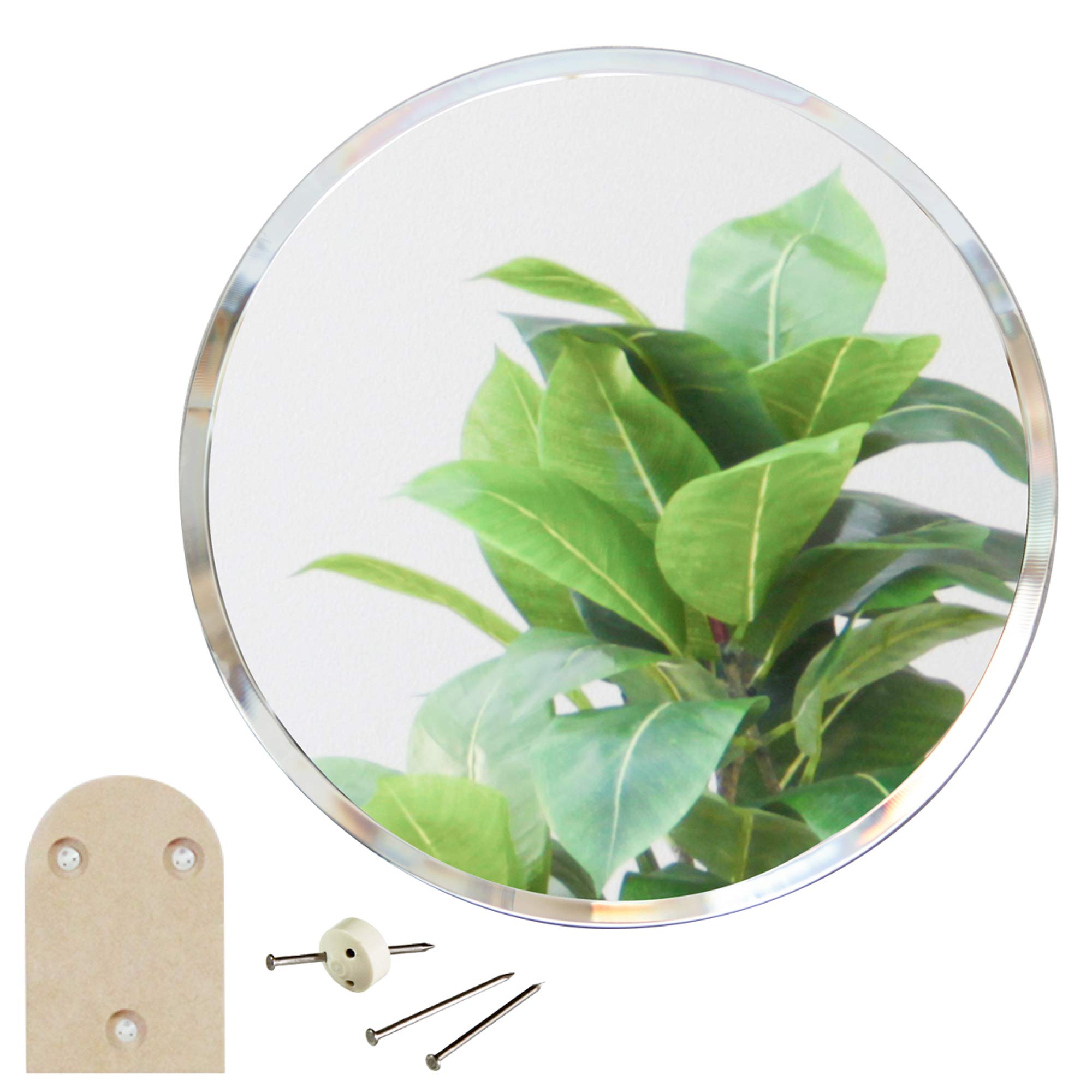 

Toilet Entrance Wall Hanging Mirror Round 40 x 40cm Wall Sticker Design Crystal Round [Rental Mirror]
