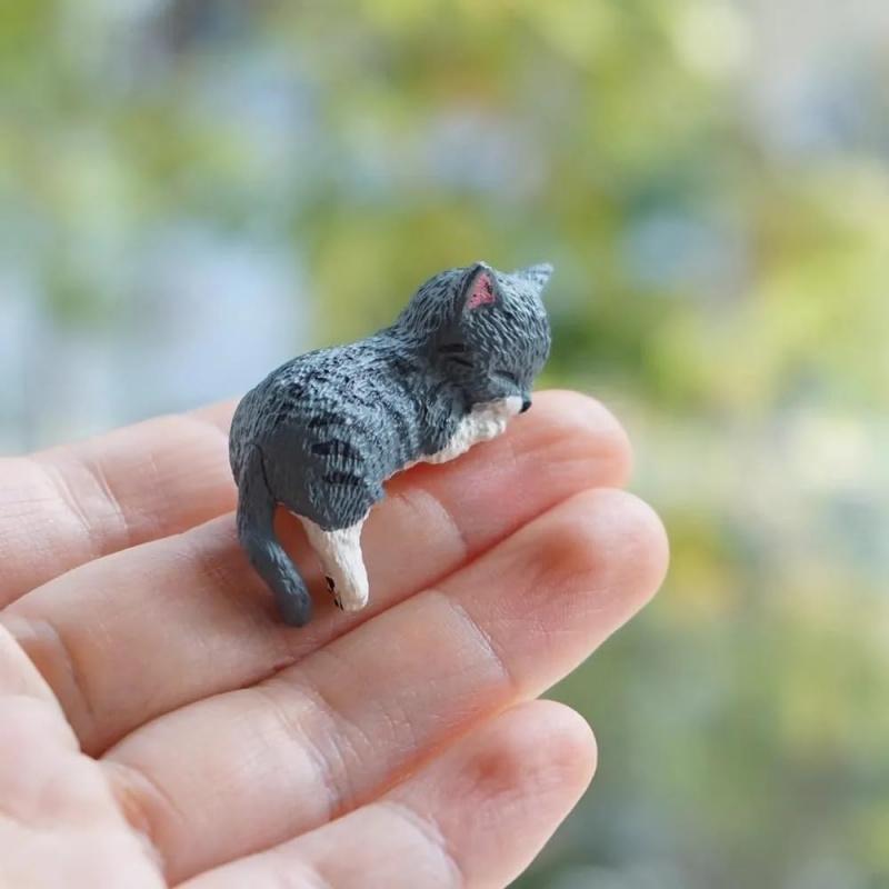 Niedliche Katze Monitoraufsatz Harz Katzenfiguren Schreibtischregal Ornament Büro Schreibtischdekoration Katzenliebhaber Geschenk