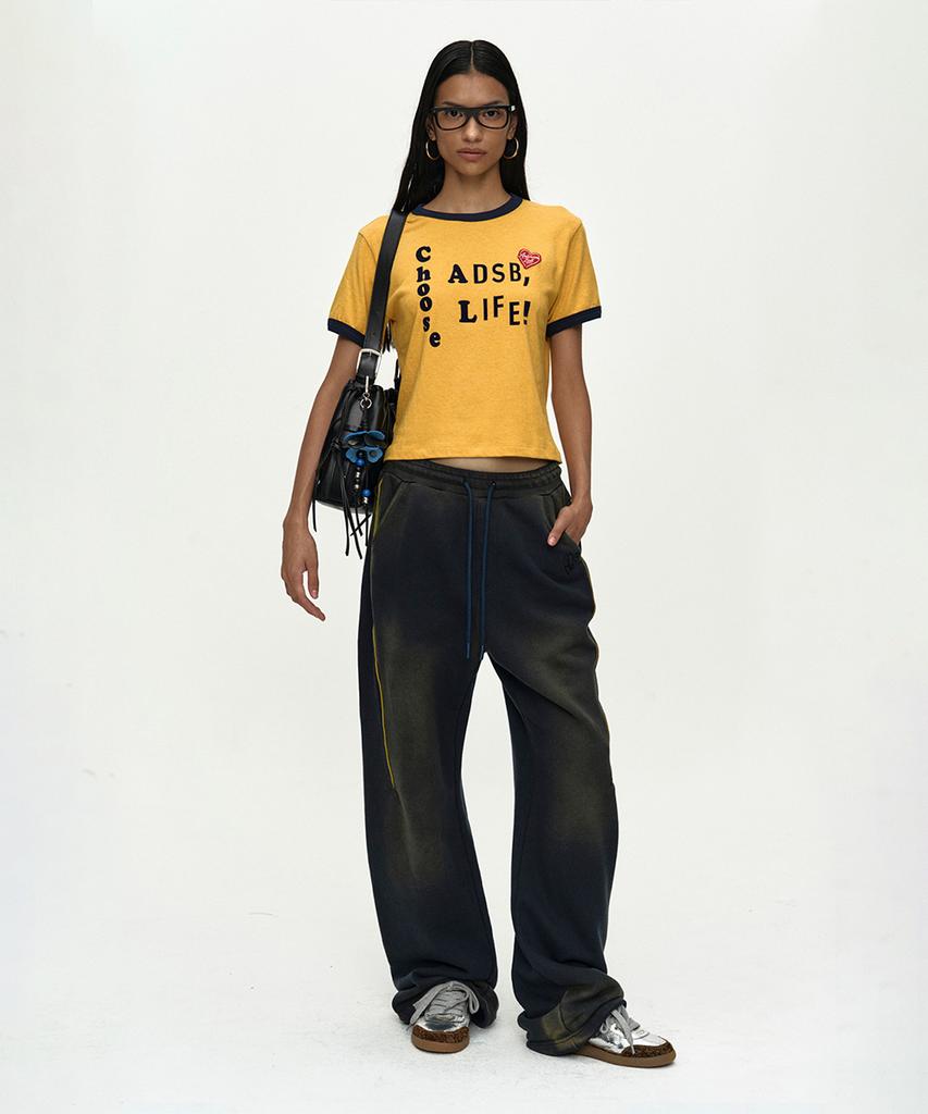 ADSB ANDERSSON BELL Unisex Piping Line Dyed Sweat Pants Apa875U(Navy)