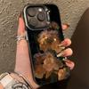 Dark Background Floral Pattern Electroplate IMD Phone Case For iPhone 16 15 14 13 12 11 Pro Max 16E 7 8 Plus X XS XR SE Cover