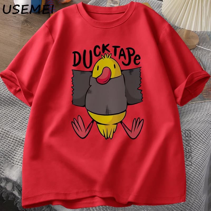 

Funny T Shirt Duck Tape Print Cotton Tee Unisex Women Casual Tshirts Graphic Tees Top Summer Short Sleeve Harajuku Streetwear XL