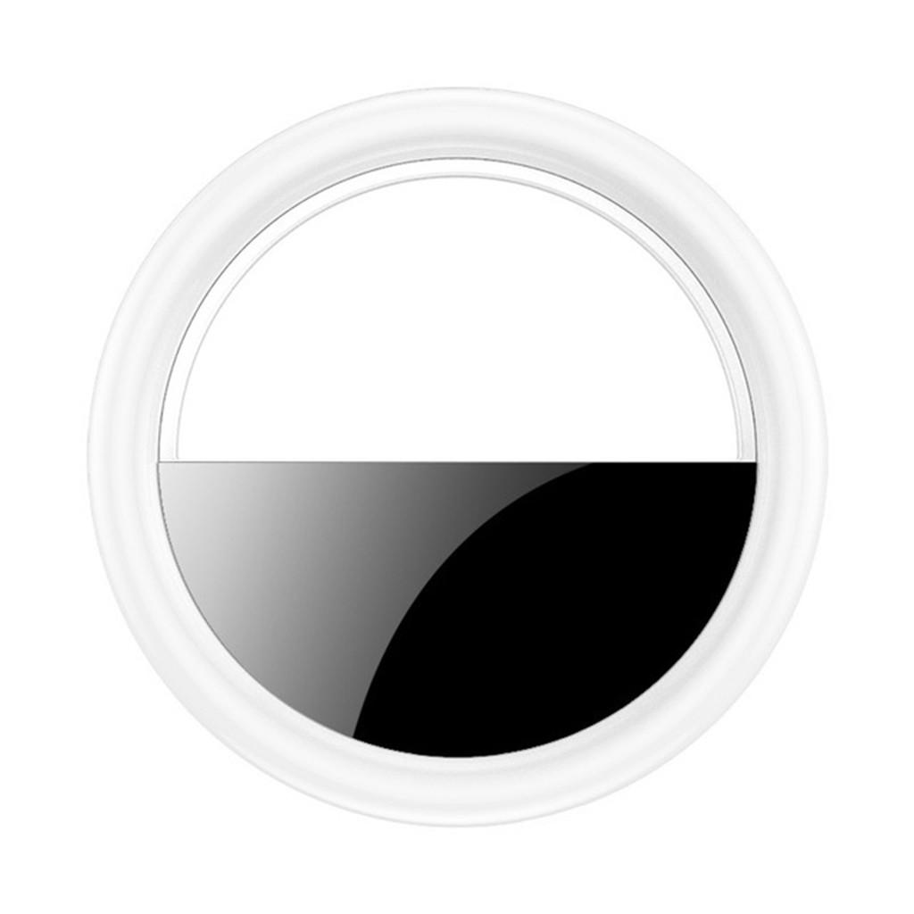 

(SU)Портативная кольцевая подсветка для селфи, кольцевая светодиодная подсветка, стереофоническая подсветка, 3-уровневая яркость One size белый