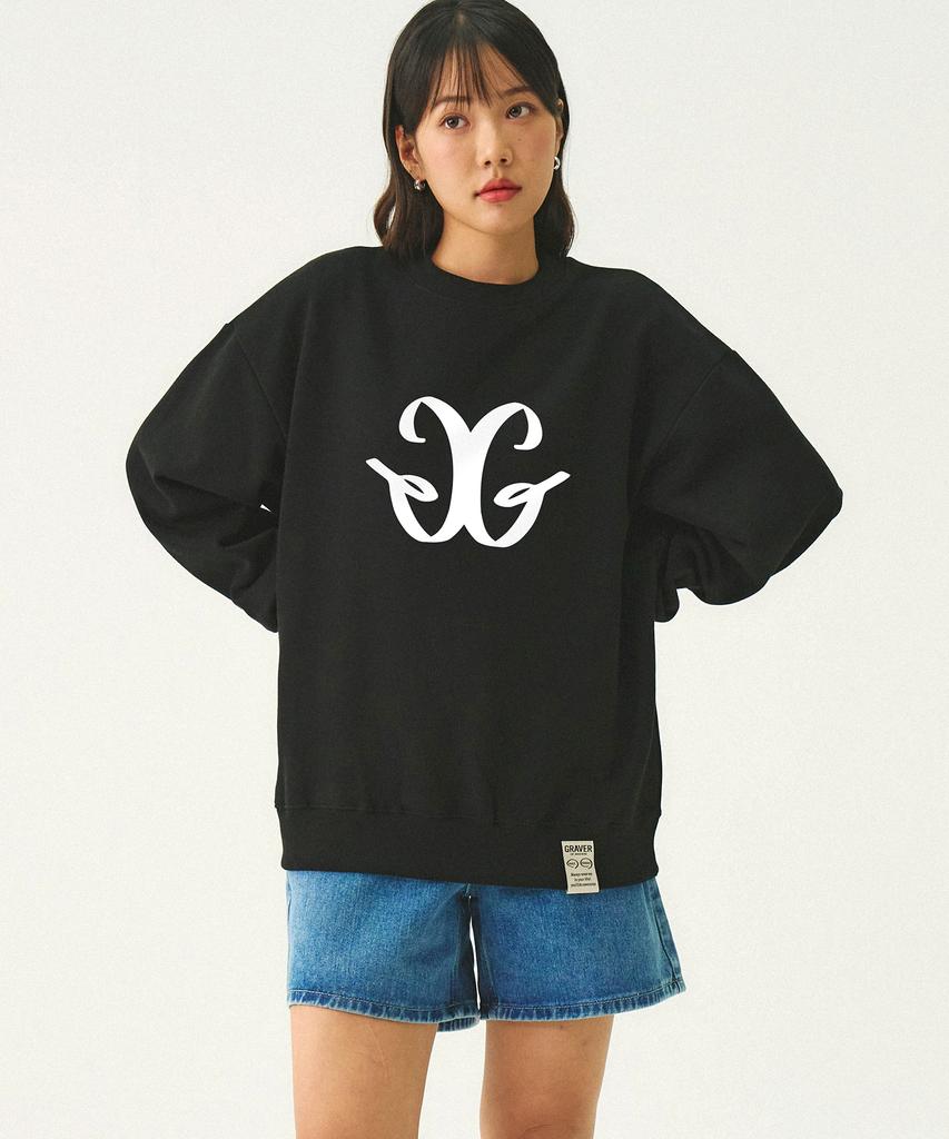 GRAVER [Unisex] G Logo Sweatshirt_Black