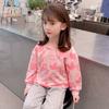 Girls Pink Princess Pullover Sweatshirt Spring Autumn Casual Top For Kids Baby Long Sleeve Shirt