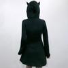 Women's Cat Ear Hoodie Pullover Long Sleeve Hooded Cute Sweatshirt  Dress