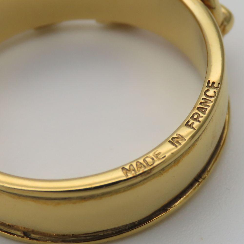Used HERMES Scarf Ring Saintur Belt Metal 6.1g Gold Gold Plated