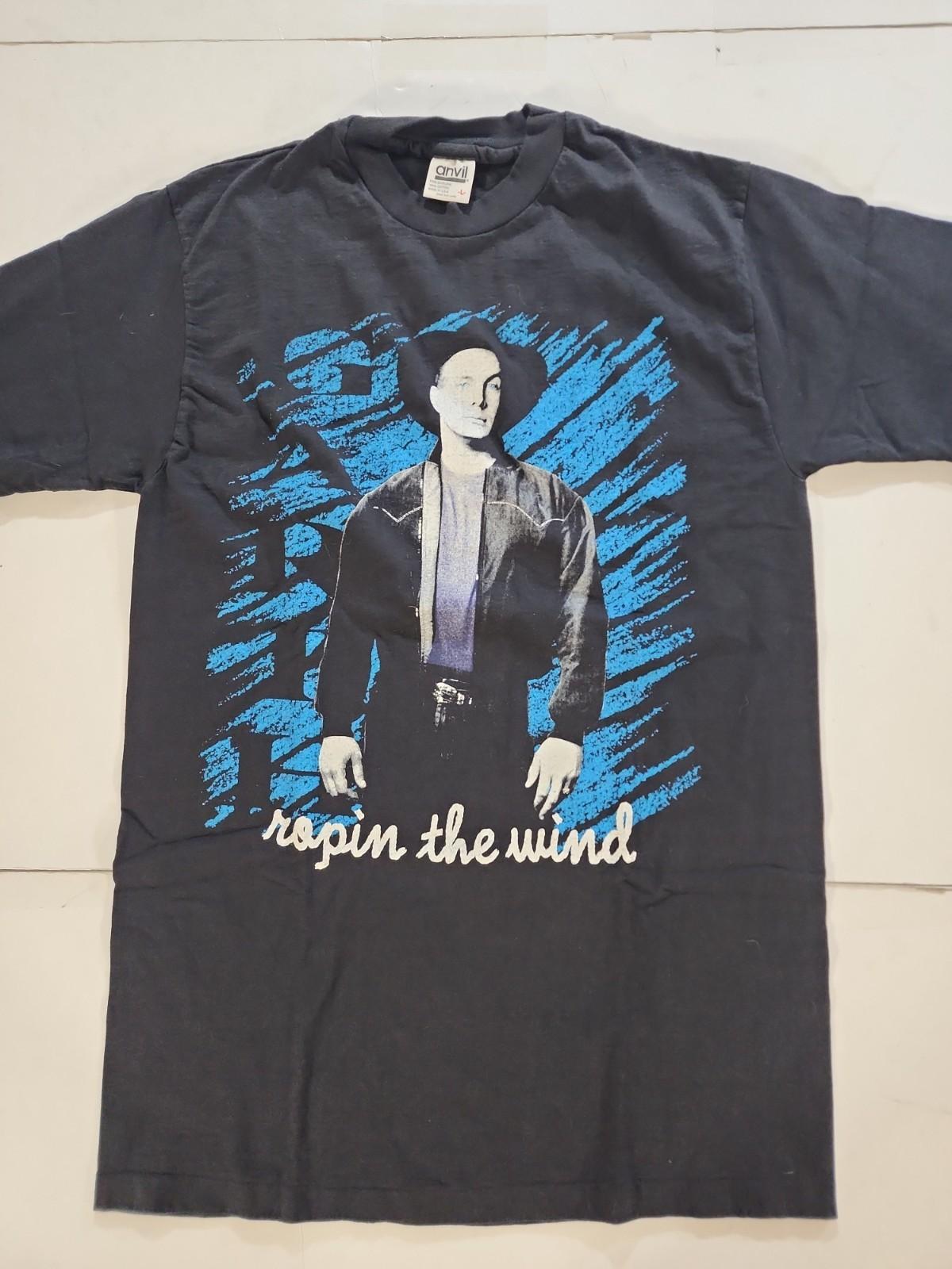 VTG 1991 Garth Brooks Ropin The Wind Tour T Shirt L Double Sided Anvil Single St Unisex T-Shirt XXXXL