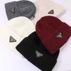 Woolen Hats for Women Triangle Marked Warm Knitted Hats for Couples  Pullover Hats Anti Cold Hats for Men  Autumn and Winter.