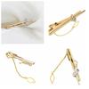 Copper Musical Note Clasp Clip Saxophone Men Necktie Buckle Formal Metal Tie Clips  Gift