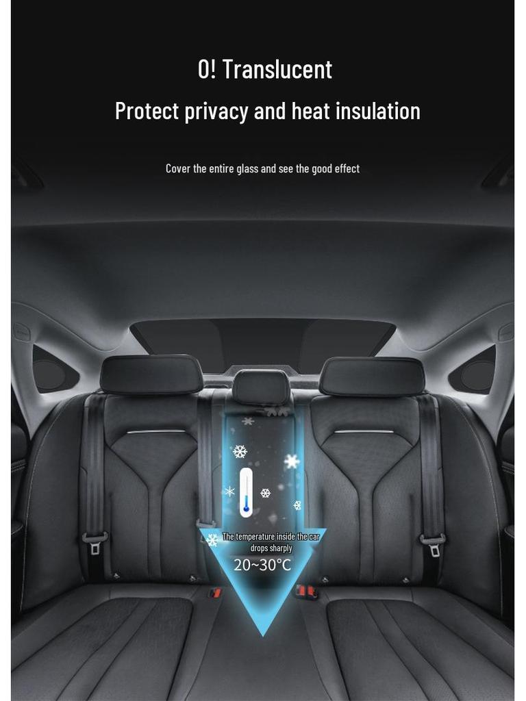 Compatible with Xiaopeng P7: Car Window Sunshade for Heat Insulation, Sun Protection, and Privacy.