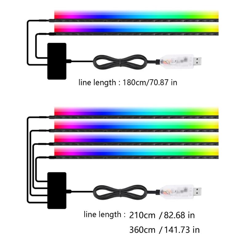Strong Acrylic Construction Car Interior Mood Light LED with Sound Responsive Music Rhythm Control for Travel