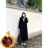Lockerer Trenchcoat Mittellang Mode Koreanisch Elegant Khaki Schwarz Damen Windjacke Mantel Lässig Zweireihig Oberteile