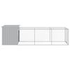 Vidaxl Coop with Run, Light Gray, 110X405X110 Cm, Steel