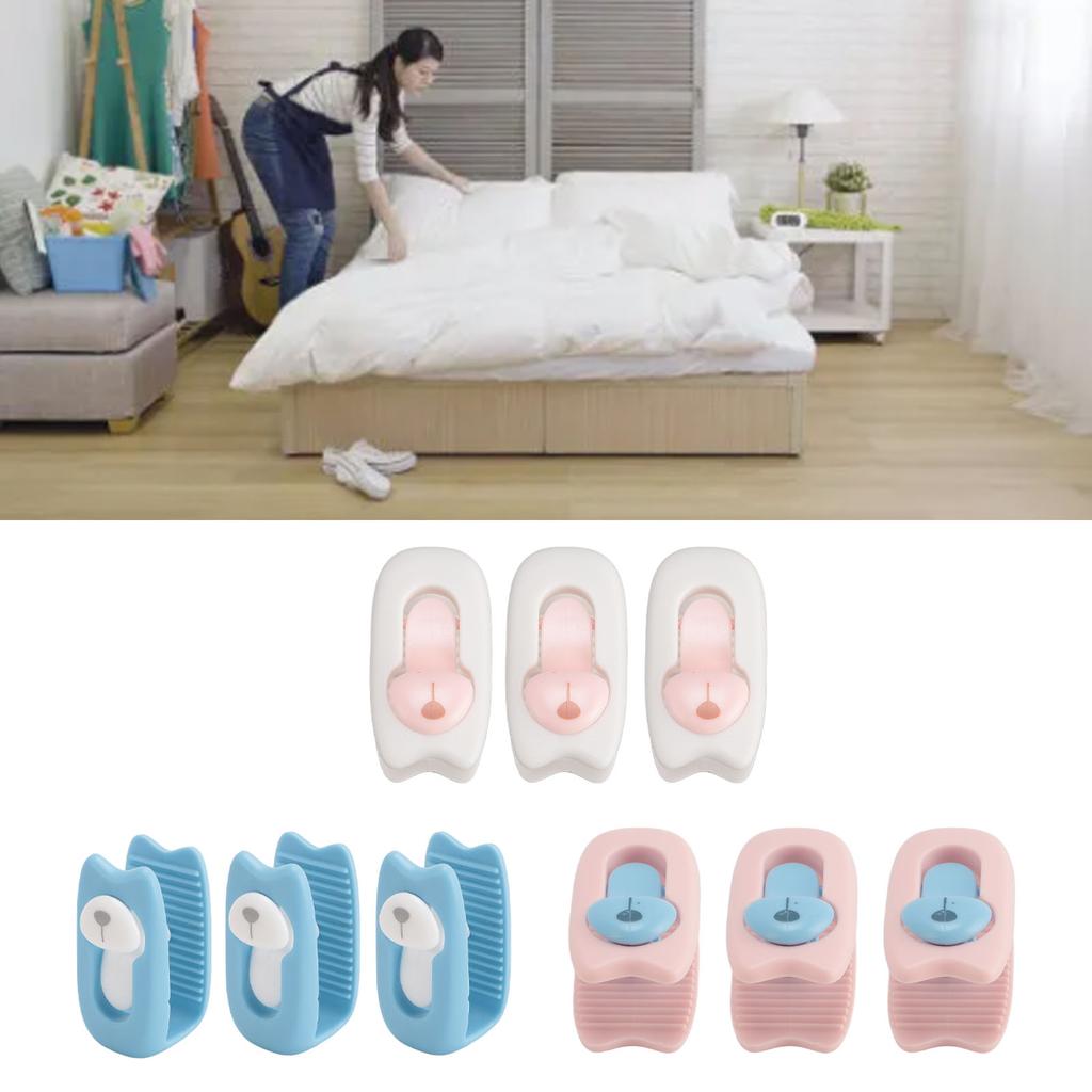 12 Bettdeckenclips verhindern das Verrutschen von Bettdecken, Kunststoffklemmen für Daunendecken, Steppdecken und Bettlaken