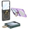 Samsung Z Flip7 Ultra cienkie etui na składany telefon z ochroną zawiasu, modny magnetyczny pierścień i kompatybilnością z ładowaniem bezprzewodowym