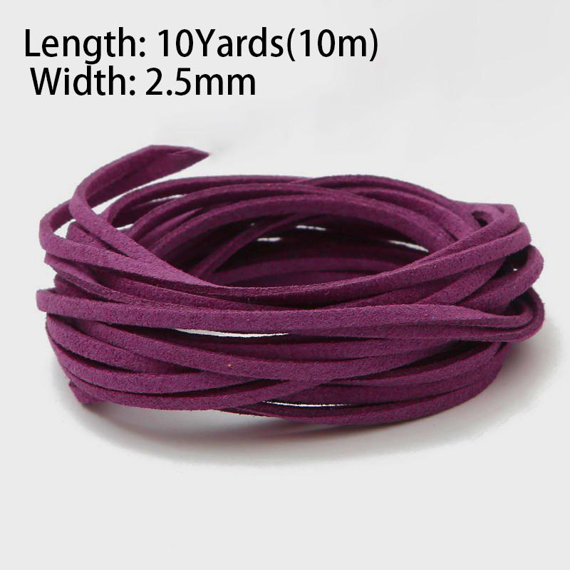 10 Meters 3mm Flat Faux Suede Braided Cord Korean Velvet Leather DIY Handmade Beading Bracelet Jewelry Making Thread String Rope