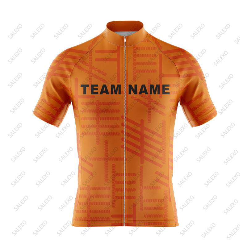 Abbigliamento da Ciclismo Personalizzato con Nome Squadra Uomo Set da Ciclismo Abbigliamento per Bici Traspirante Anti-UV Abbigliamento da Bicicletta Set Maglia da Ciclismo a Manica Corta