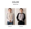 Yangzi Yarn Wool Color Block Knit Women's Pullover - Simple, Versatile, Slimming Base Layer for Spring & Autumn