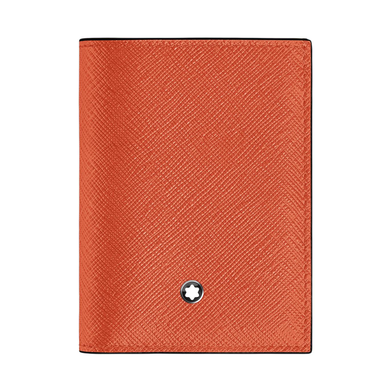 

Montblanc Artisan Series Hexagonal White Star Logo Pattern Printed Leather Wallet Mini Men Wallet Orange MB221472 Basic Set (Bag+Dust Bag)