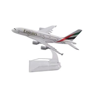 1/400 Scale Emirates A380 Diecast Metal Airplane Model Airplane Wheel Toy Airplane Model Collection Kids Children Gift