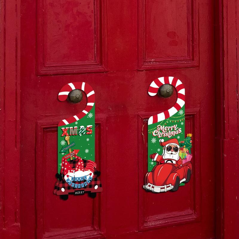 Christmas Three-dimensional Paper Door Hanging Snowman Door Handle Pendant Party Scene Arrangement Christmas Pendant