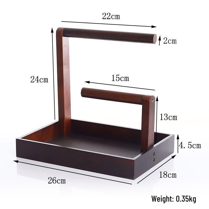 Solid Wood Jewelry Storage Box and Bracelet Display Stand for Watches, Bracelets, Prayer Beads, and Antique Jade.