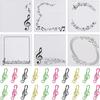 6 Pack Music Sticky Notes with 20 Pcs Music Paper Clips, 300 Sheets Music Themed Sticky Notes Pad for Message Reminder School Supplies