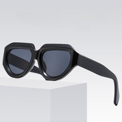 New Fashionable Luxury Oversized Frame Sunglasses for Women Hip-Hop Retro Cat-Eye Asymmetric Style UV Protection Glasses for Men