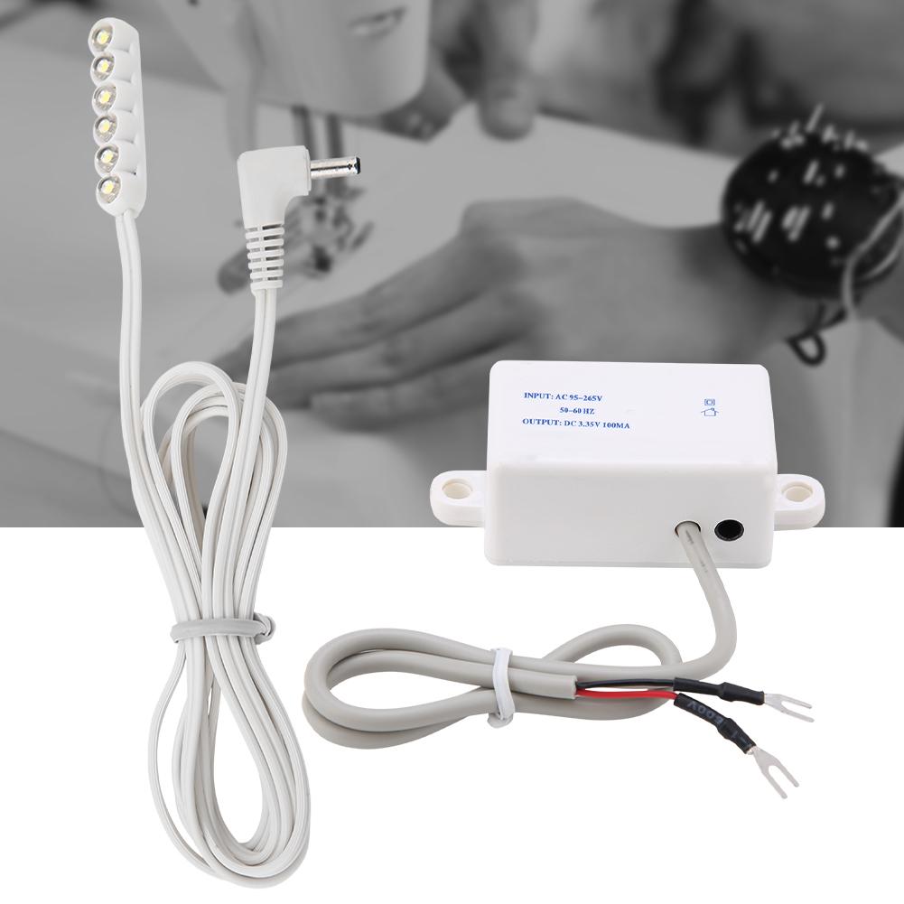 0.3W 6 LED Sewing Machine Accessory LED Working Light Magnetic Base Table Lamp CN Plug 220V