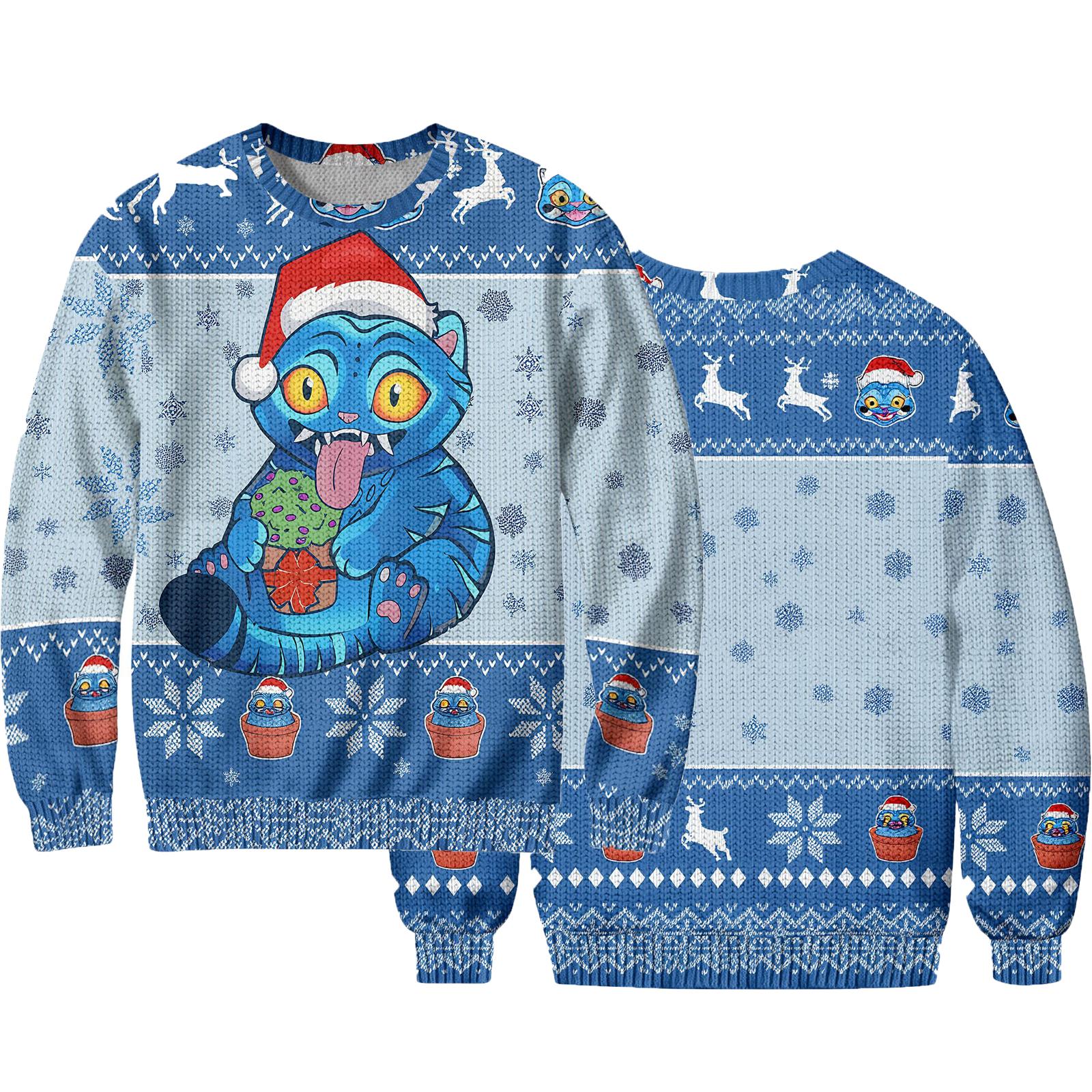 

Мужской свитер с забавным принтом на воротнике на тему кино XXL