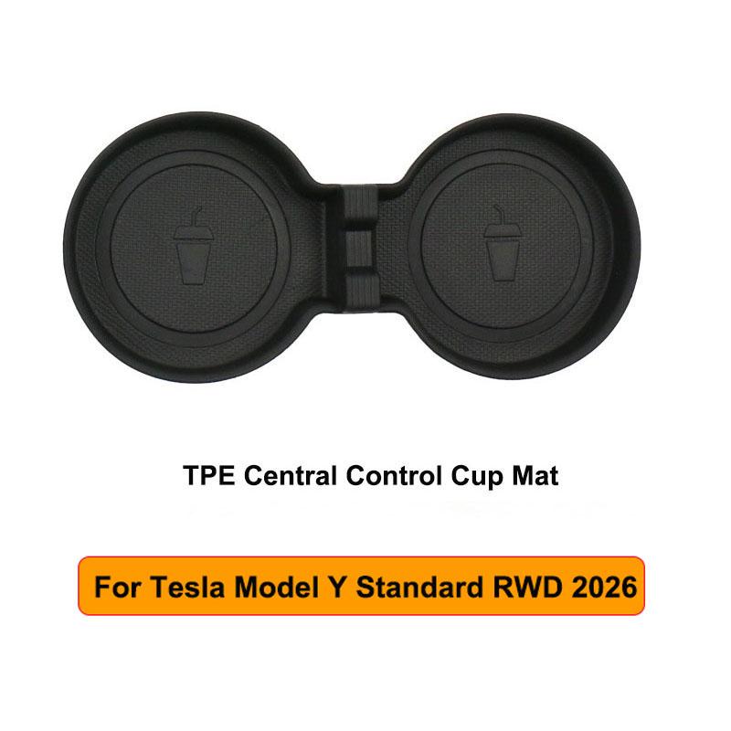 Cup Pad For Tesla Model 3 Y YL Juniper Standard Highland 2026 Center Console TPE Anti-Slip Cup Coaster Holder Mat Accessories