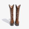 Leather Western Cowboy Boots Embroidered Knight Boots Medium Boots Martin Boots Chelsea Boots Long Boots Children's 2025 New