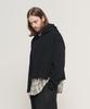 CARGOBROS Hooded Cropped Layered Long Sleeve Knit (Black)