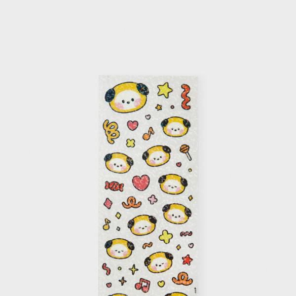 

Line Friends BT21 Chimmy Mini Пузырьковая наклейка для удаления блесток