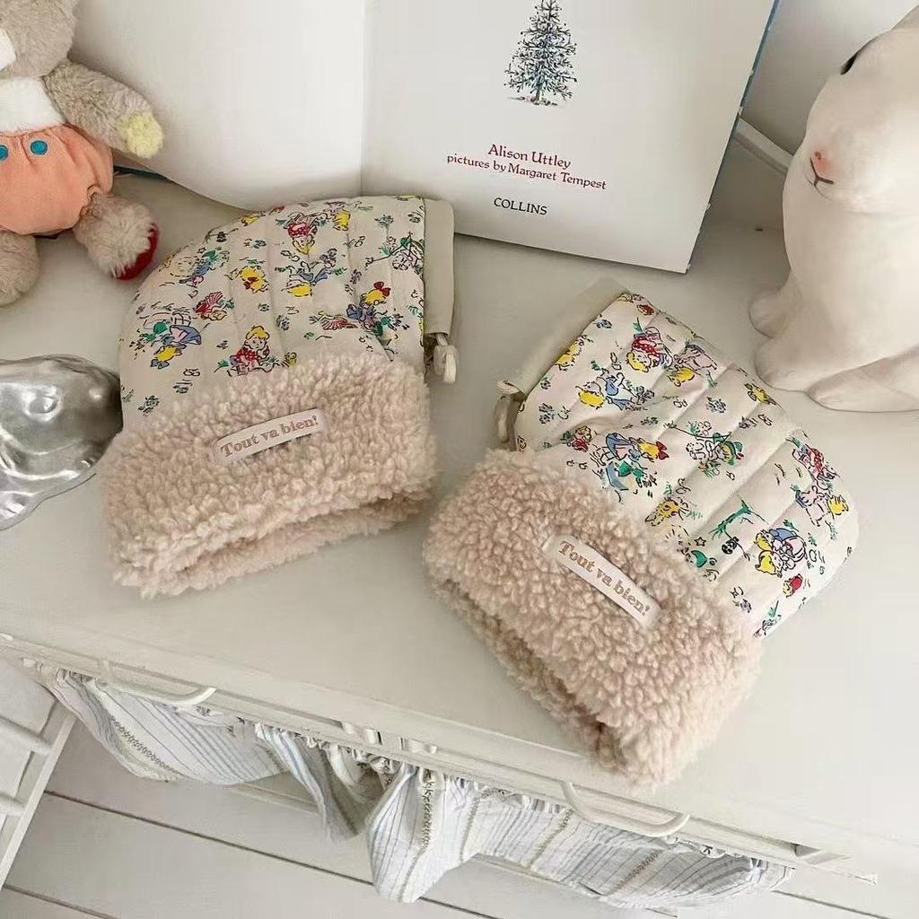 Korea Kids' Outdoor Scooter Quilted Cartoon Anti-freeze Gloves