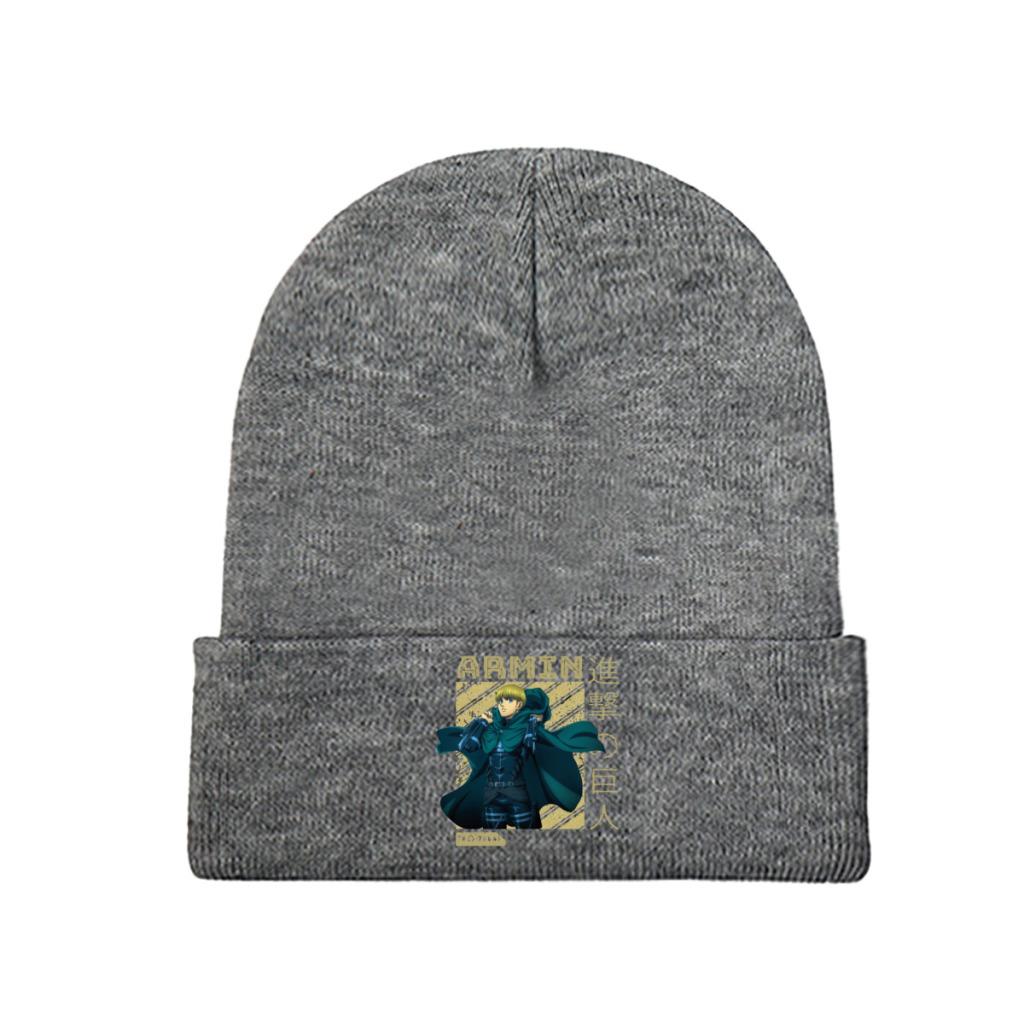 ARMIN from Attack On Titan Knitted Hat for Women Unisex Skullies Beanies Autumn Winter Hat Anime Hip Hop Melon Cap