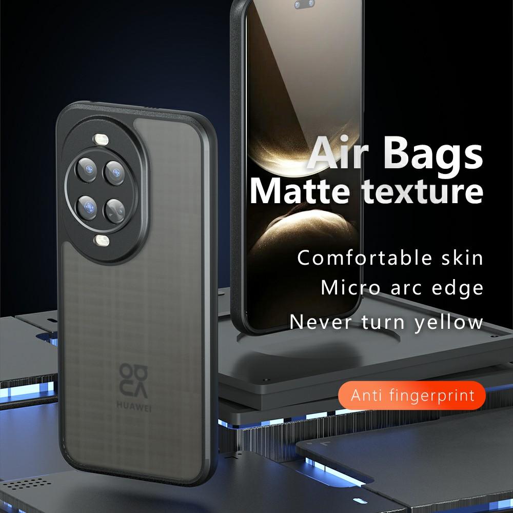 For Huawei Nova 14 Ultra 5G Case Skin-Touch TPU+PC Matte Phone Shell,Transparent Black