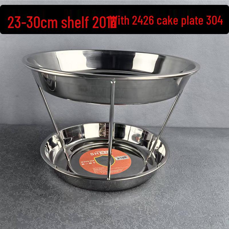 Stainless Steel Double Layer Seafood & Dessert Platter Stand