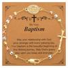 Regalo Católico para Mujeres, Pulsera de Rosario de la Virgen María con Colgante de Cruz para Bautismo, Primera Comunión Religioso Cristiano