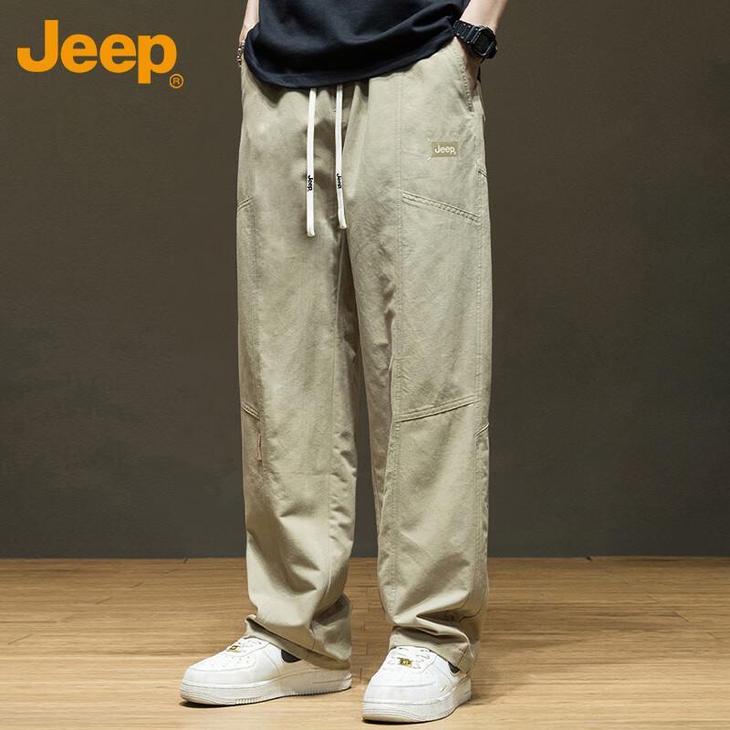 

Jeep Men s Pure Cotton Loose Straight-Leg Casual Pants XL